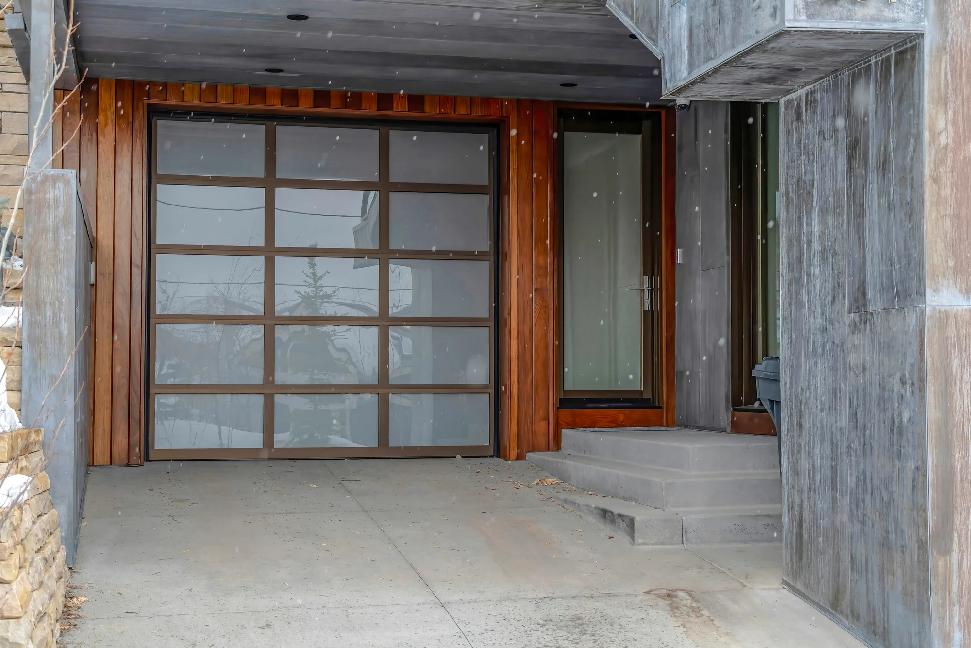 glass garage doors - chicago garage builders