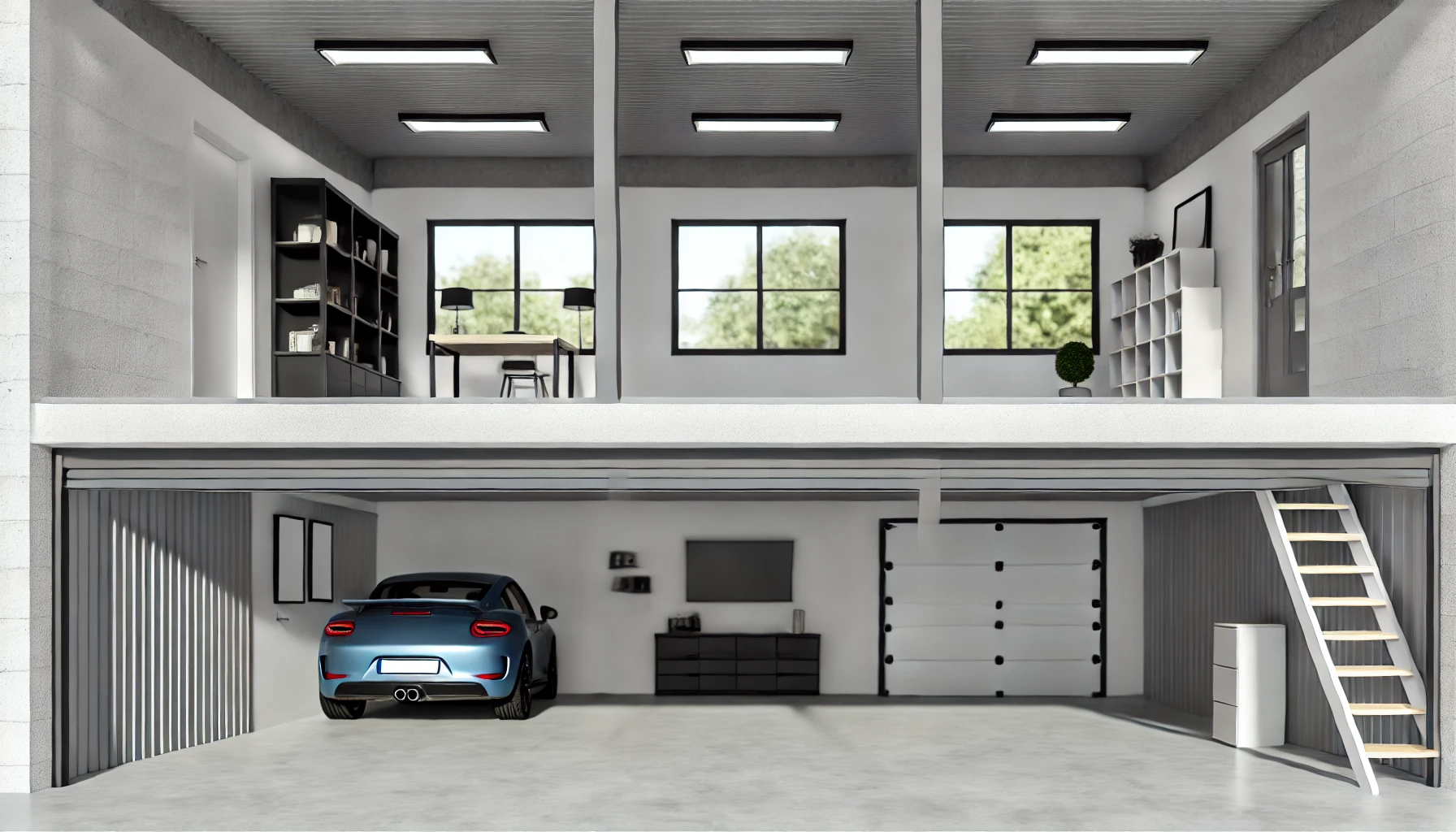 Chicago Garage With Loft - Prairie Land Garages