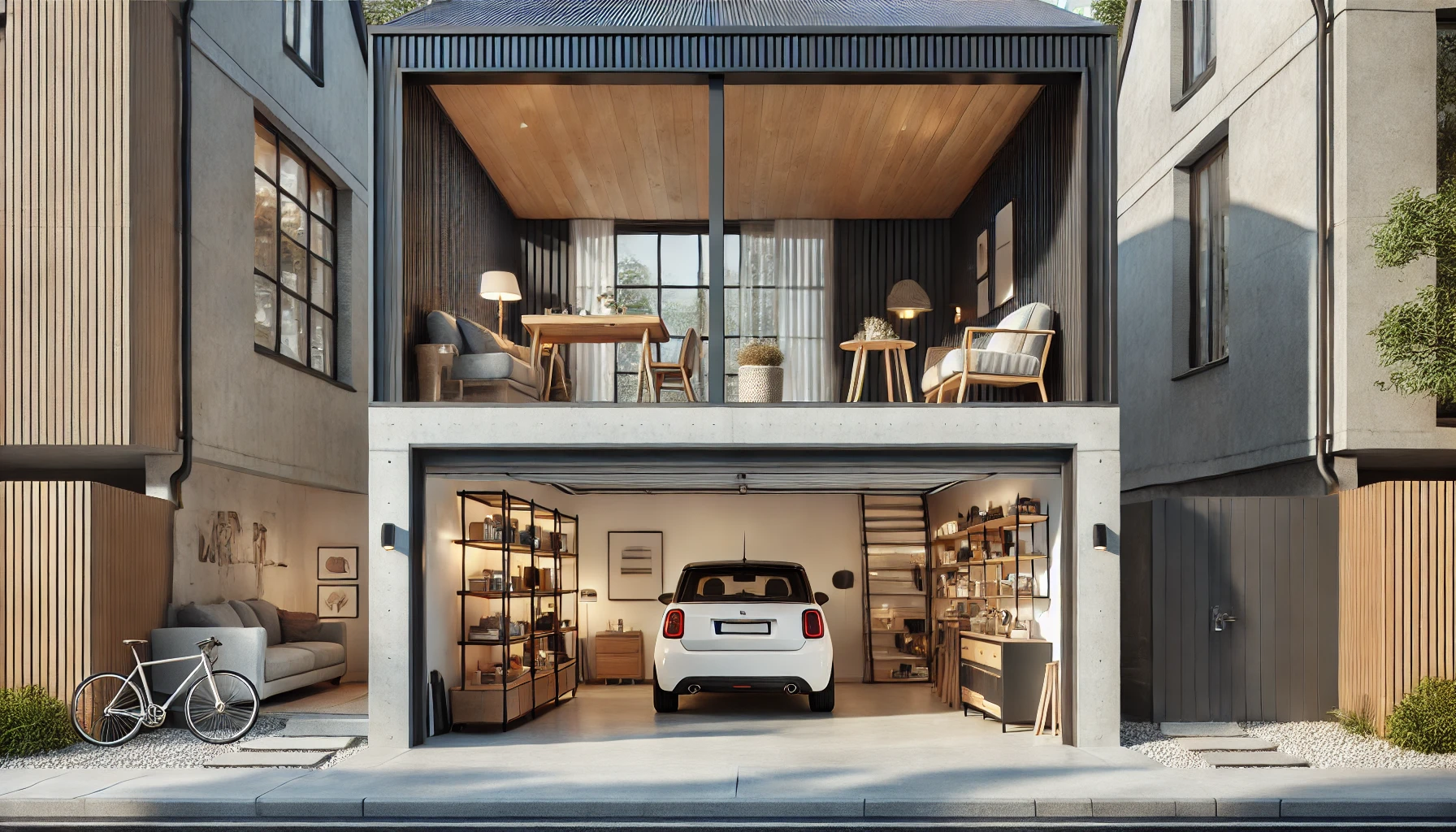 Garage With Loft - Prairie Land Garages Chicago